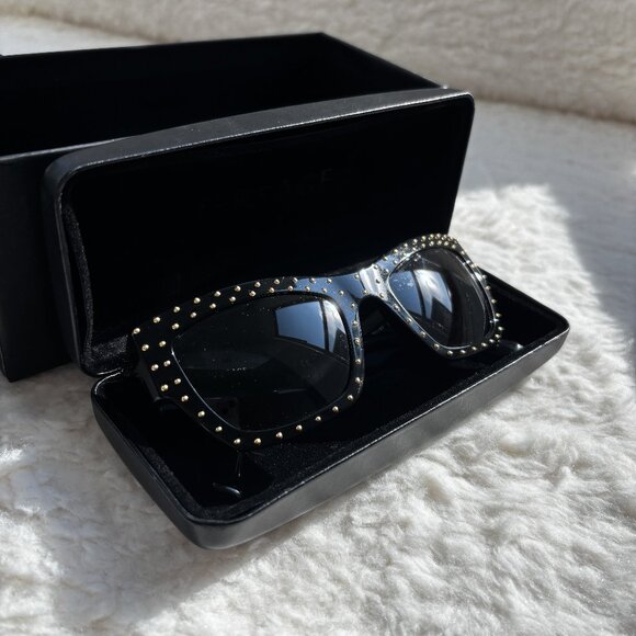 Versace Medusa Gold Studded Sunglasses